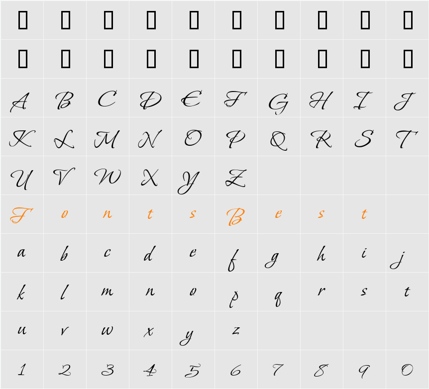 Vera Crouz Character Map