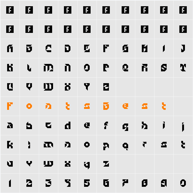 Particulator II Character Map