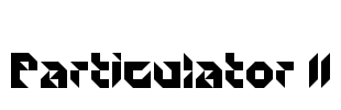 Particulator II Font Image