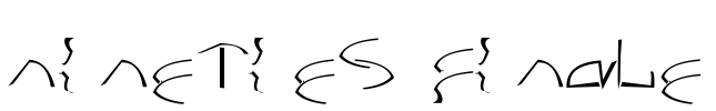 nineties finale Font Image