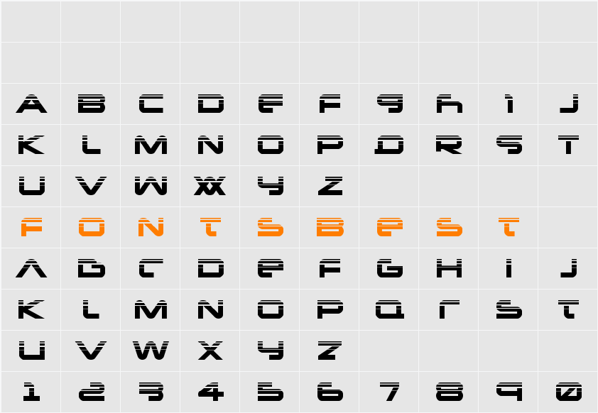 New Mars Halftone Character Map