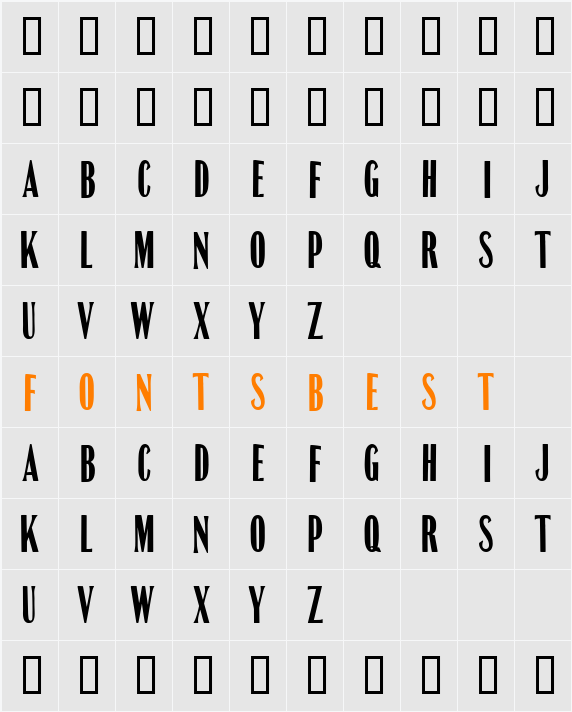 Headline Modified Character Map