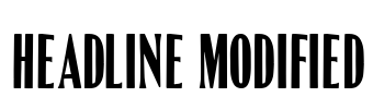 Headline Modified Font Image