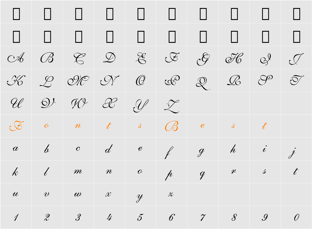 168-CAI978 Character Map