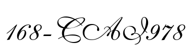 168-CAI978 Font Image