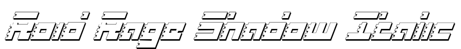 Roid Rage Shadow Italic Font Image