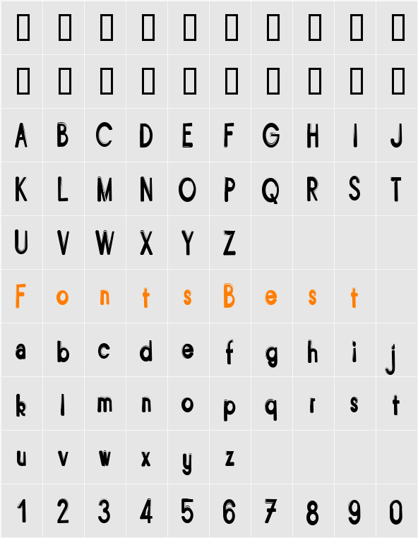Bitume Character Map