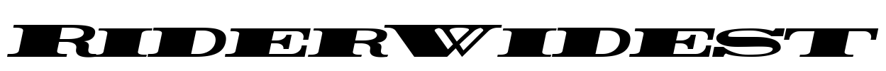 Rider Widest Font Image