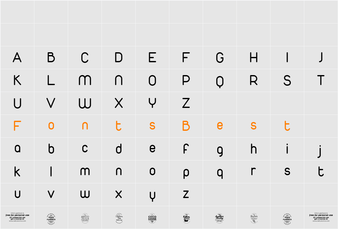 Duepuntozero Character Map