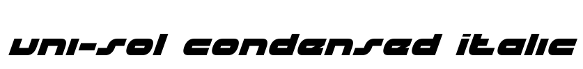 uni-sol Condensed Italic