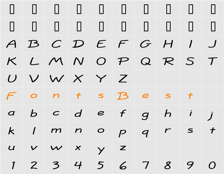 Jolt Extended Character Map