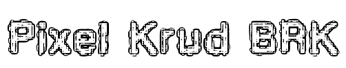 Pixel Krud BRK Font Image