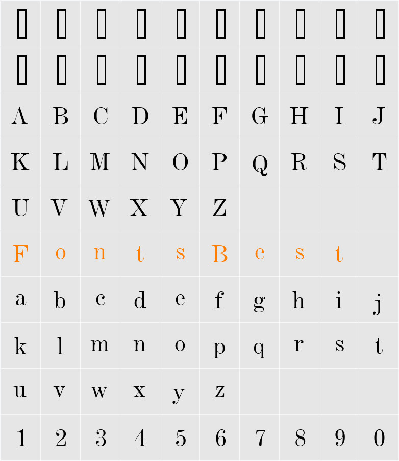 Devine Character Map