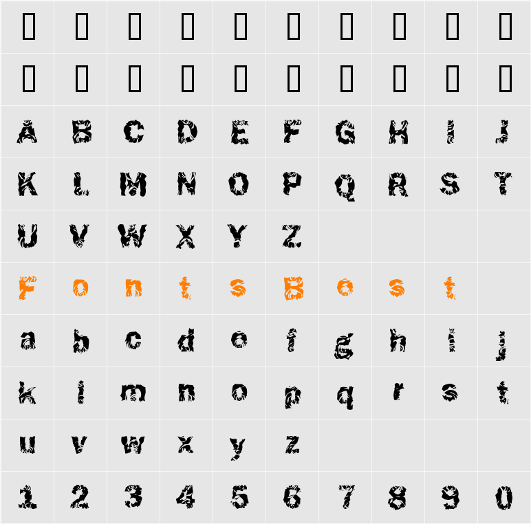 Funky37 Character Map