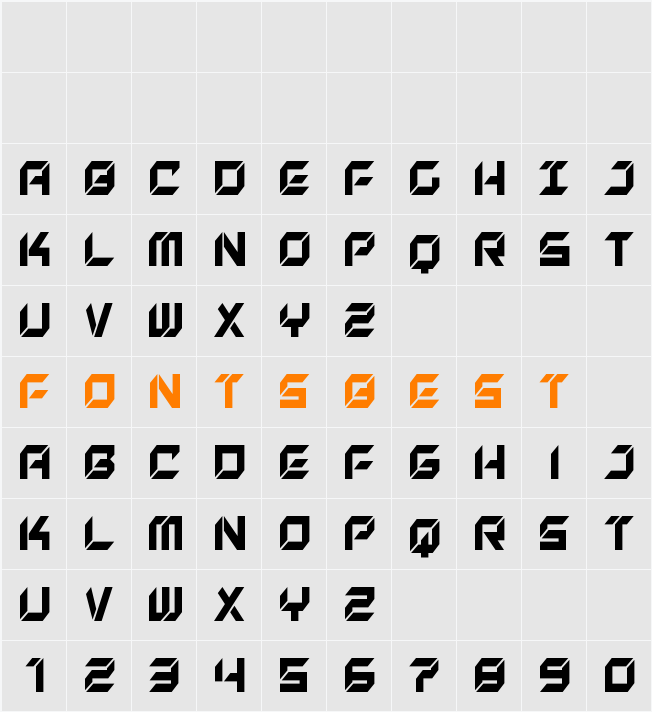 New York Escape Condensed Character Map