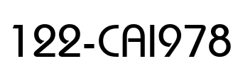 122-CAI978 Font Image