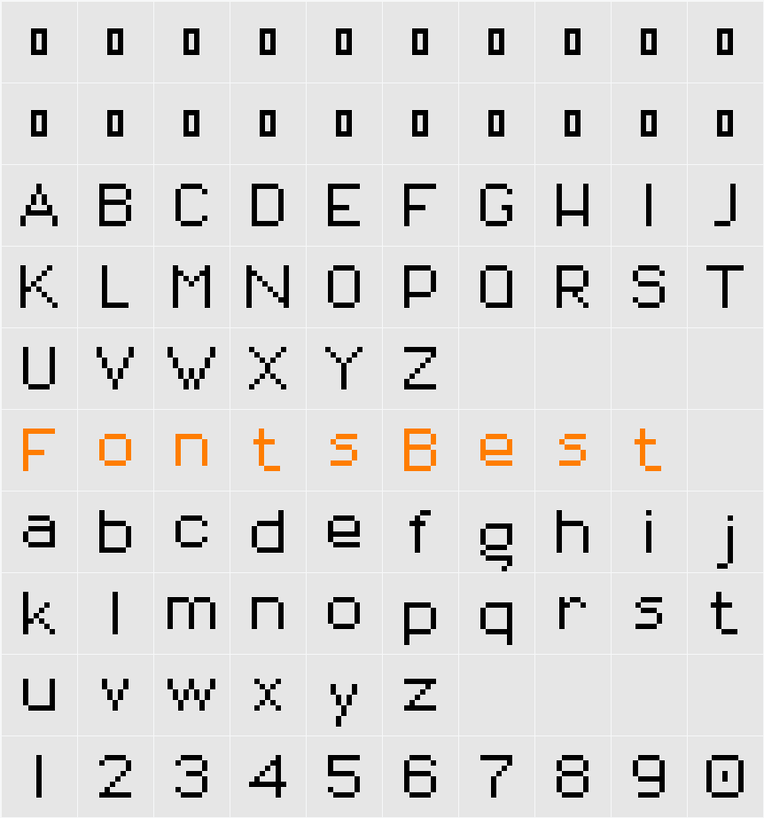 01Titanix8 Character Map
