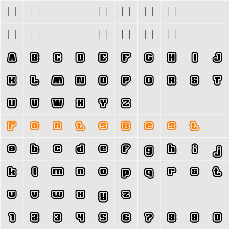 Thumbs UP Character Map