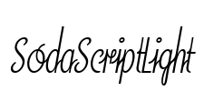 SodaScriptLight Font Image