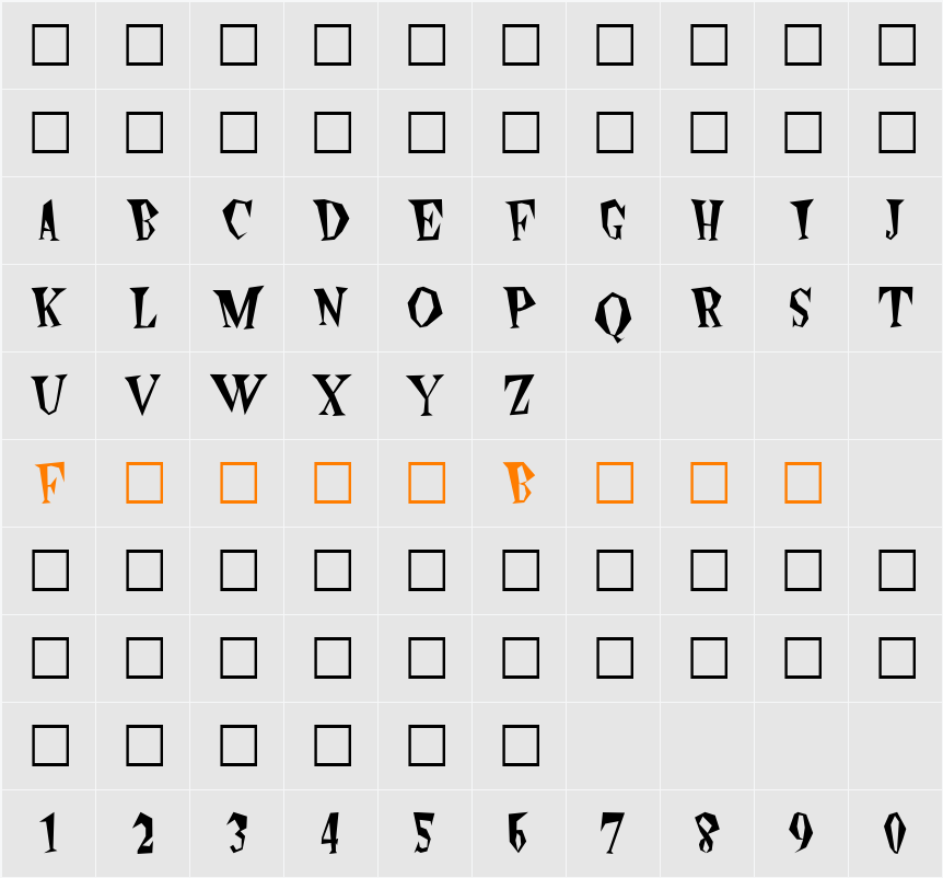 Wildside Character Map