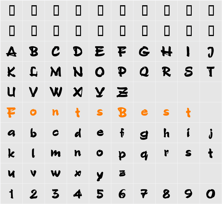 BuckeyeSSK Character Map