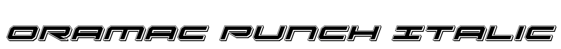 Oramac Punch Italic Font Image