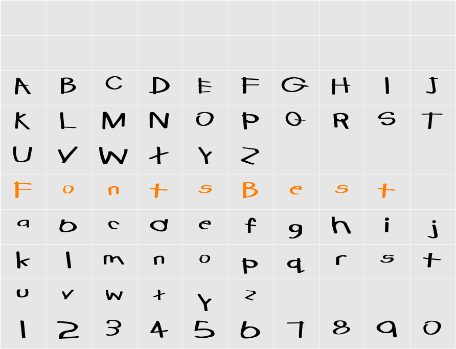 Tabatha Ex bold Character Map