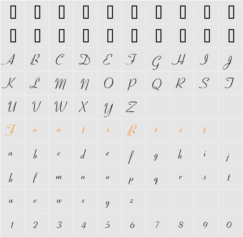 Bow Character Map