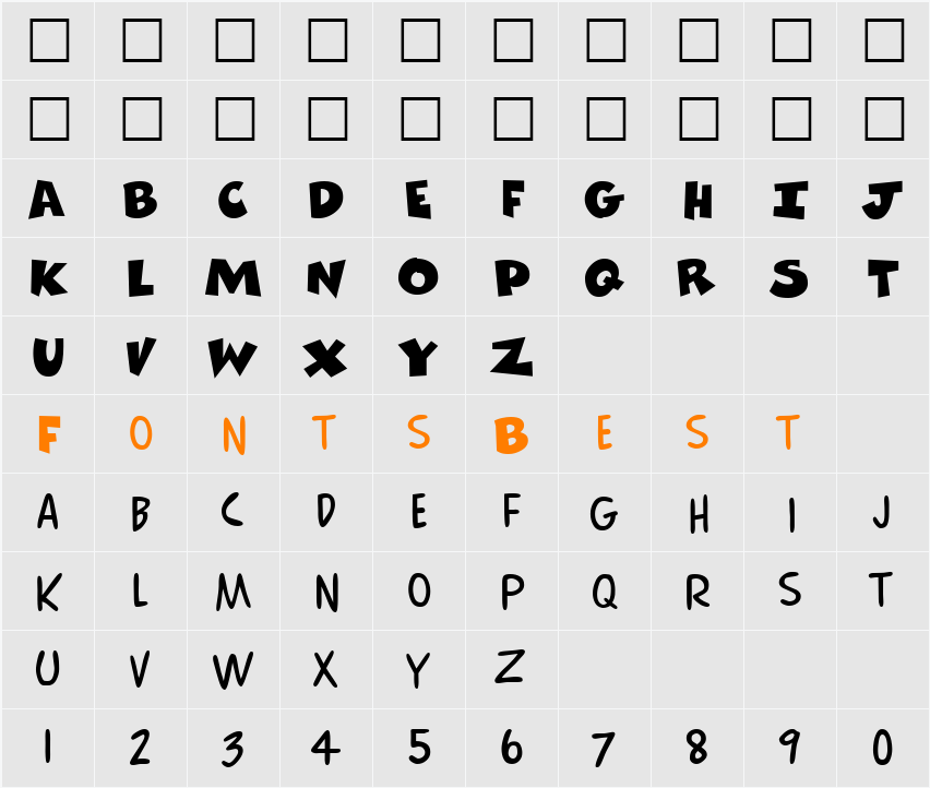 Harpune Character Map