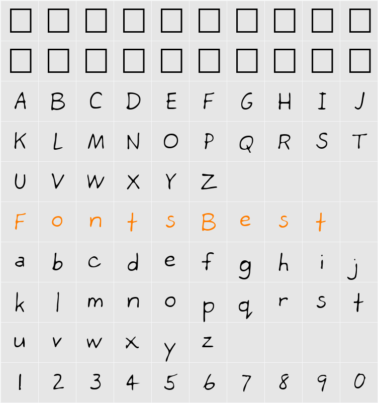 LEHN271 Character Map