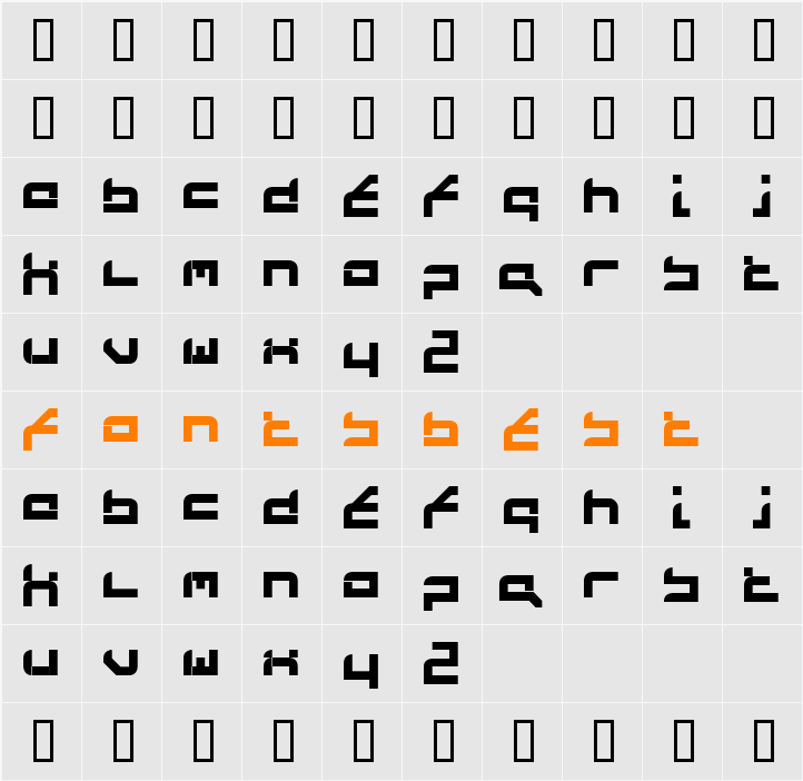 FutureFlash Character Map