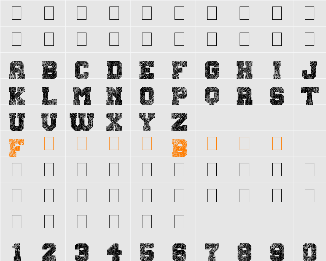 Snake Jacket Character Map