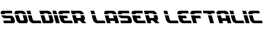 Soldier Laser Leftalic Font Image