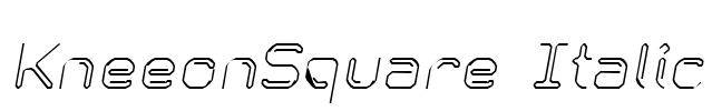 KneeonSquare Italic Font Image