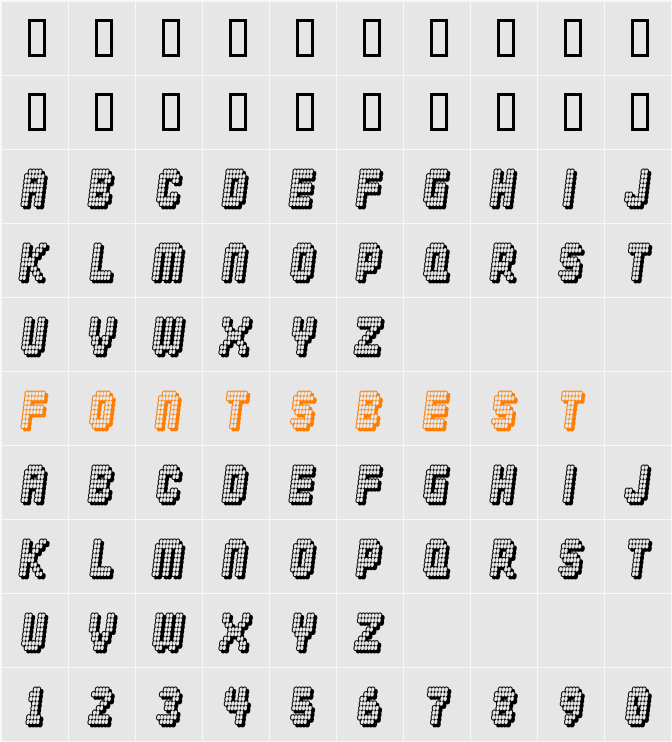 Diskoteque Character Map