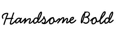 Handsome Bold Font Image