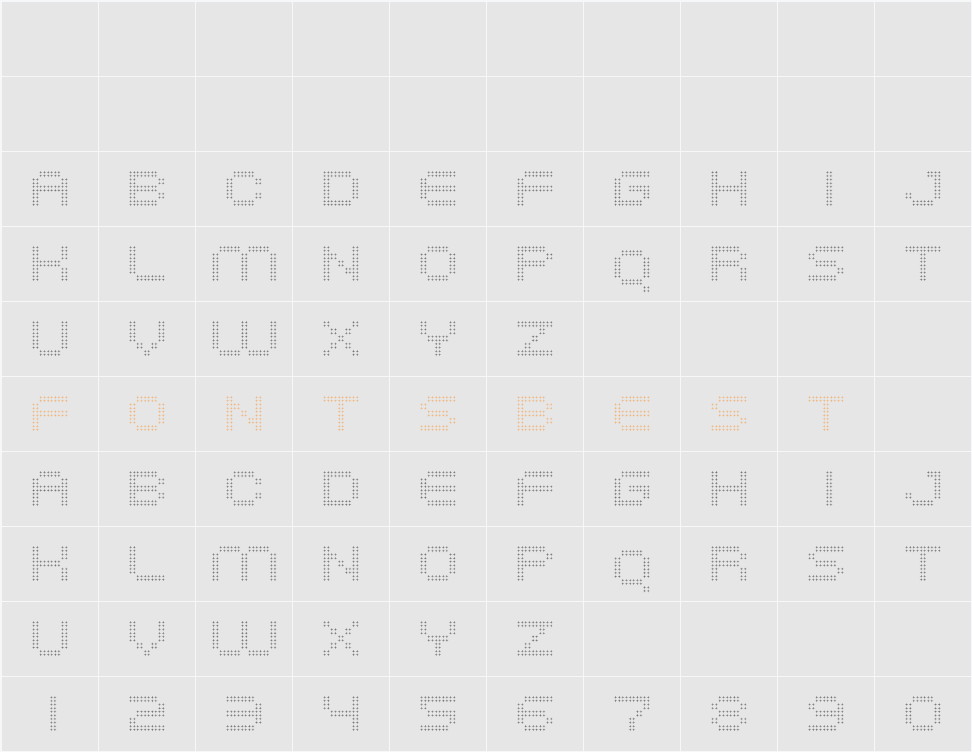 SYSTEM HATCH Character Map