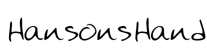 HansonsHand Font Image