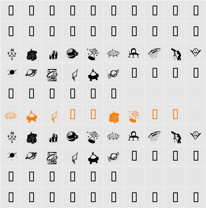 KR Out Of This World Character Map
