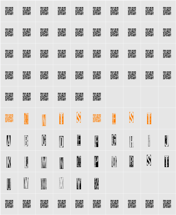 metalblocktango Character Map