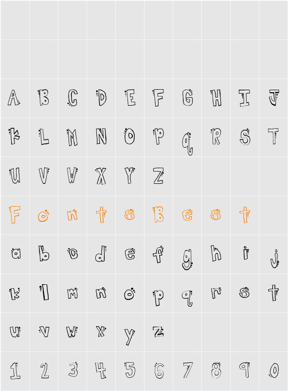 spotted dot Character Map