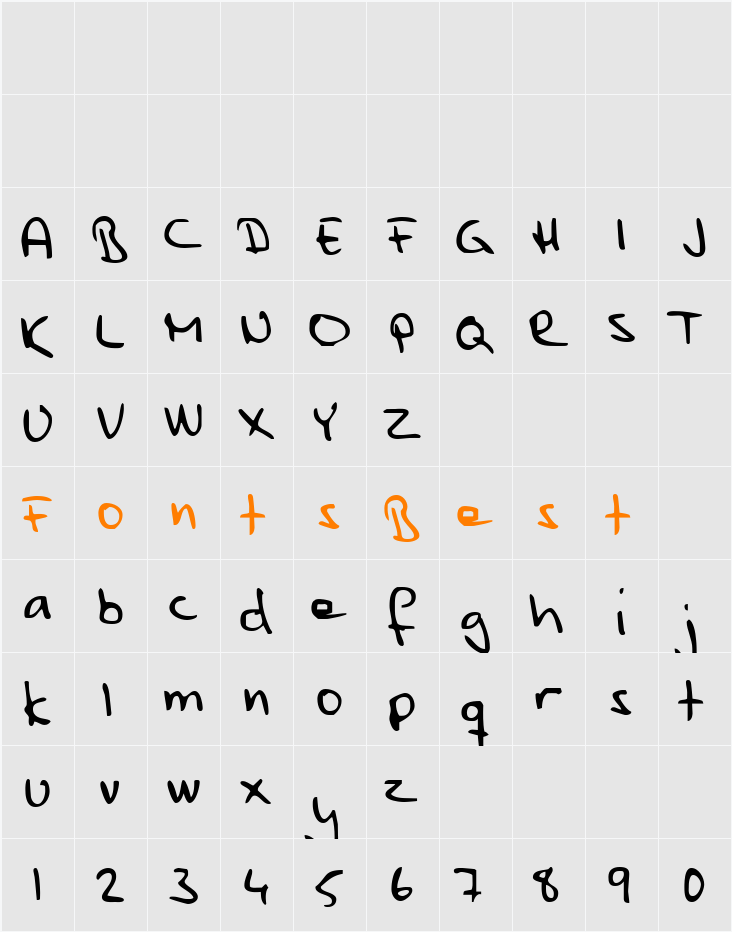 Parne Character Map