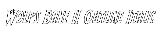 Wolf's Bane II Outline Italic