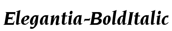 Elegantia-BoldItalic Font Image