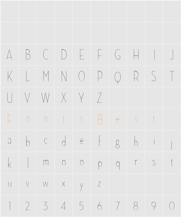 NeutrafaceCondensedPS Character Map