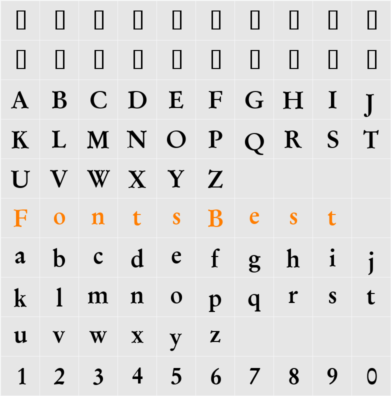 Translit 98 Character Map