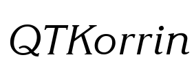 QTKorrin Font Image