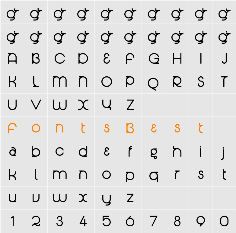 Radian Character Map