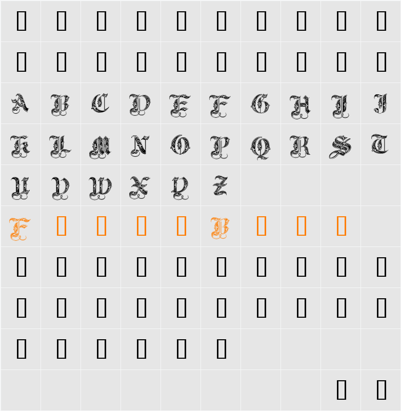 Royal2 Character Map