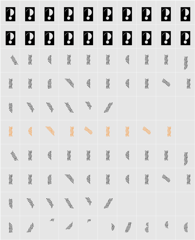 Manbow Screen Character Map